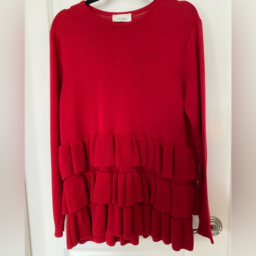 Beautiful Ruffled Tricot Blouse